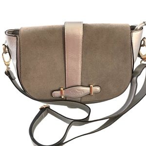 Mara Taormina Italian Handmade Genuine Leather & Suede Large Crossbody